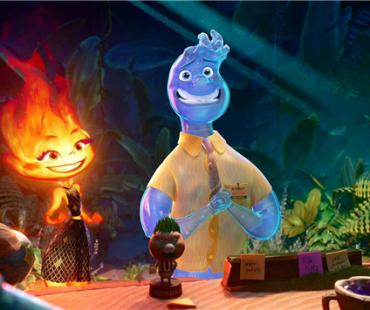 当火女遇到水男!皮克斯新片《疯狂元素城》曝海报