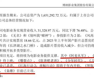 博纳影业发布半年财报 《红海行动2》年内将开拍