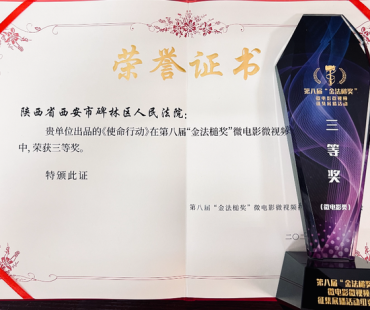喜报！第八届“金法槌奖”微电影微视频，西安碑林法院获奖啦