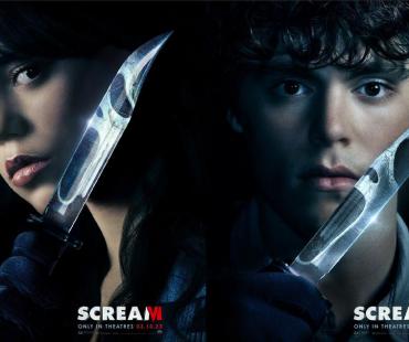 《惊声尖叫6》曝角色海报 锋利刀刃惊现鬼脸轮廓